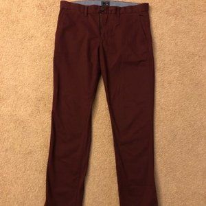 Gap 32x32 Red Slim Stretch Khakis